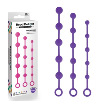 Bead Delight Silicone Anal Beads - Purple Anal Beads - Set of 3 Sizes